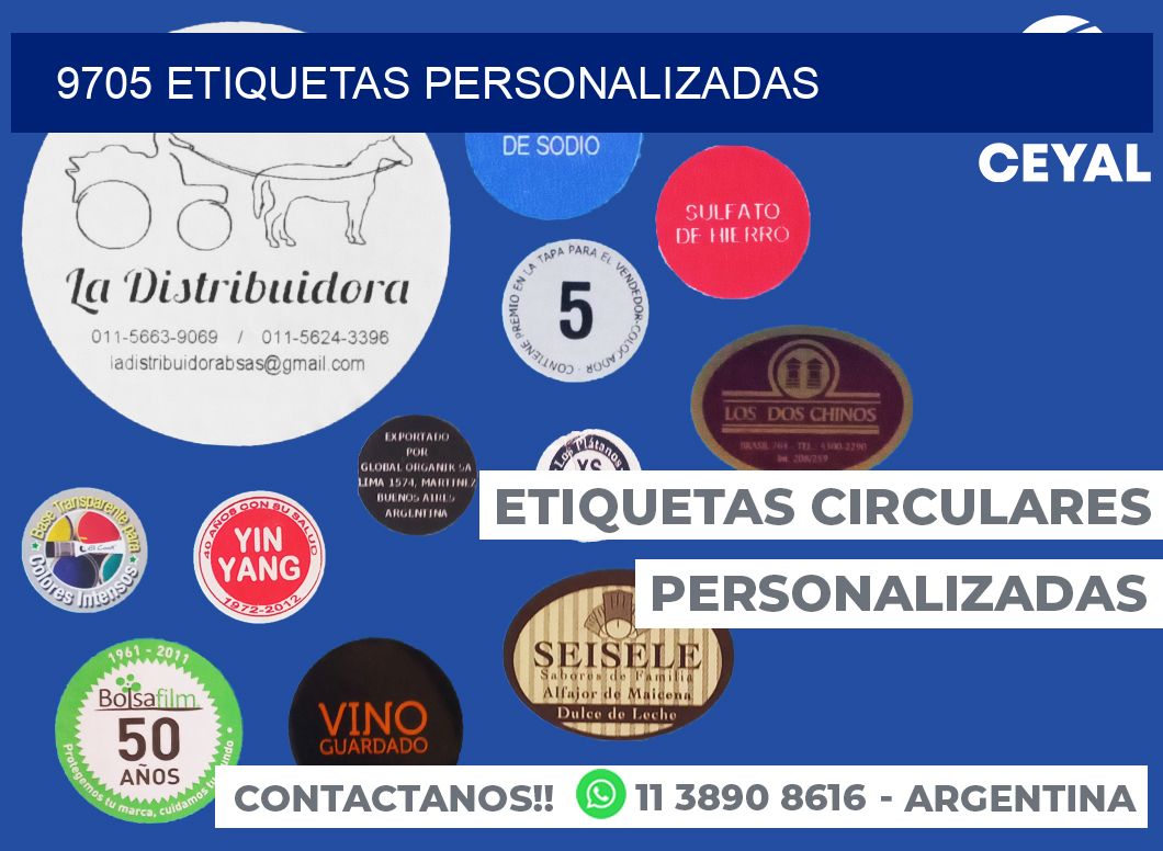 9705 etiquetas personalizadas