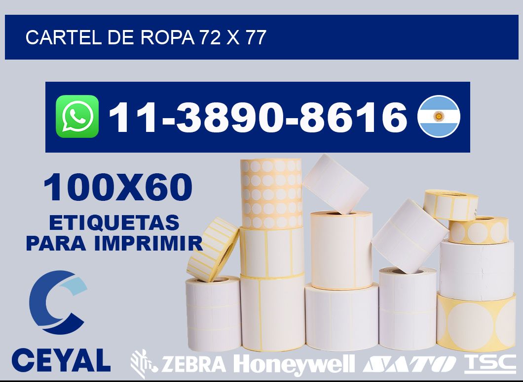 Cartel de ropa 72 x 77