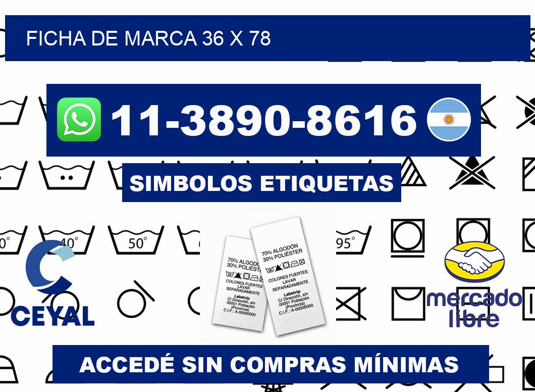 Ficha de marca 36 x 78