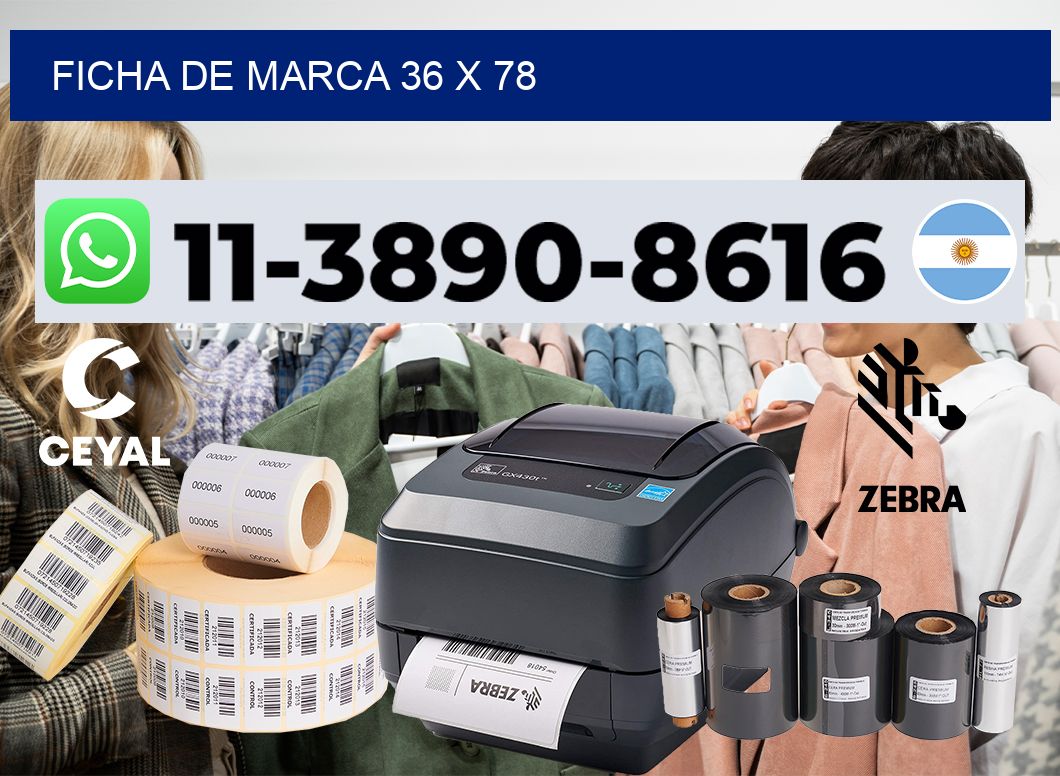 Ficha de marca 36 x 78