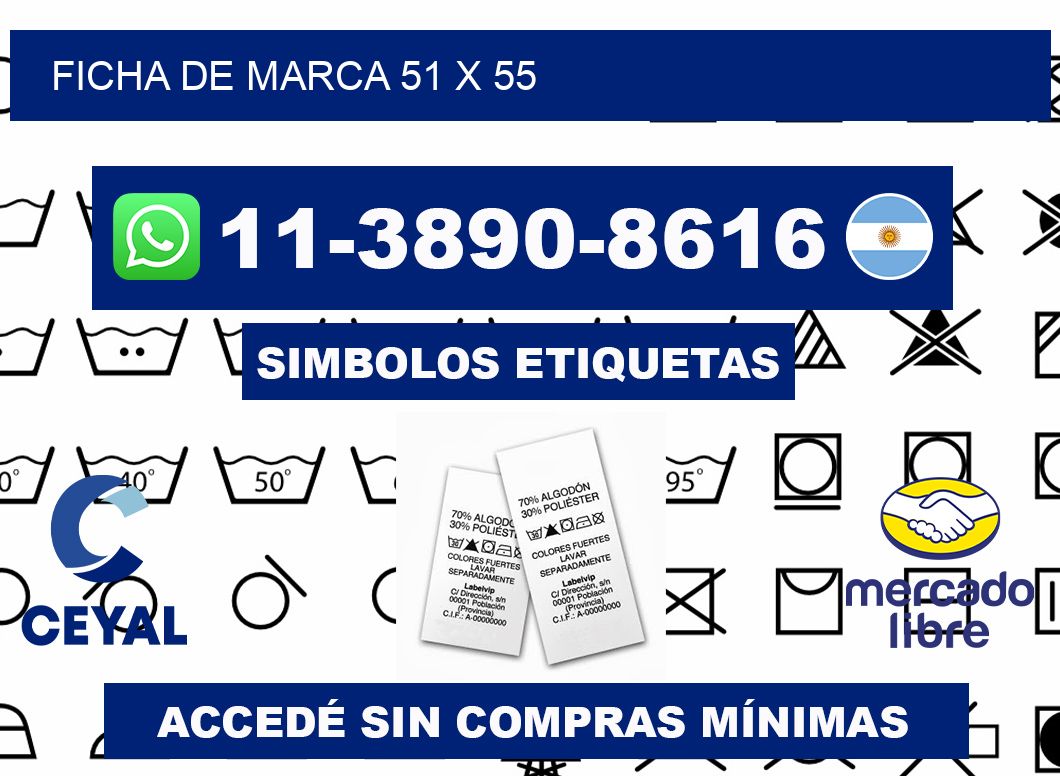 Ficha de marca 51 x 55