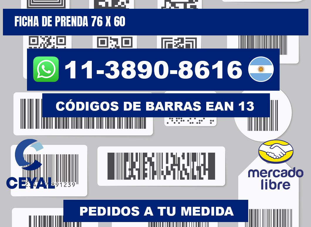 Ficha de prenda 76 x 60