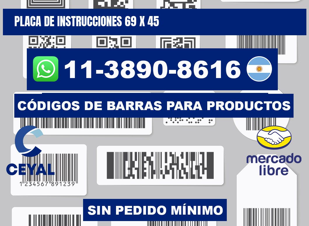 Placa de instrucciones 69 x 45