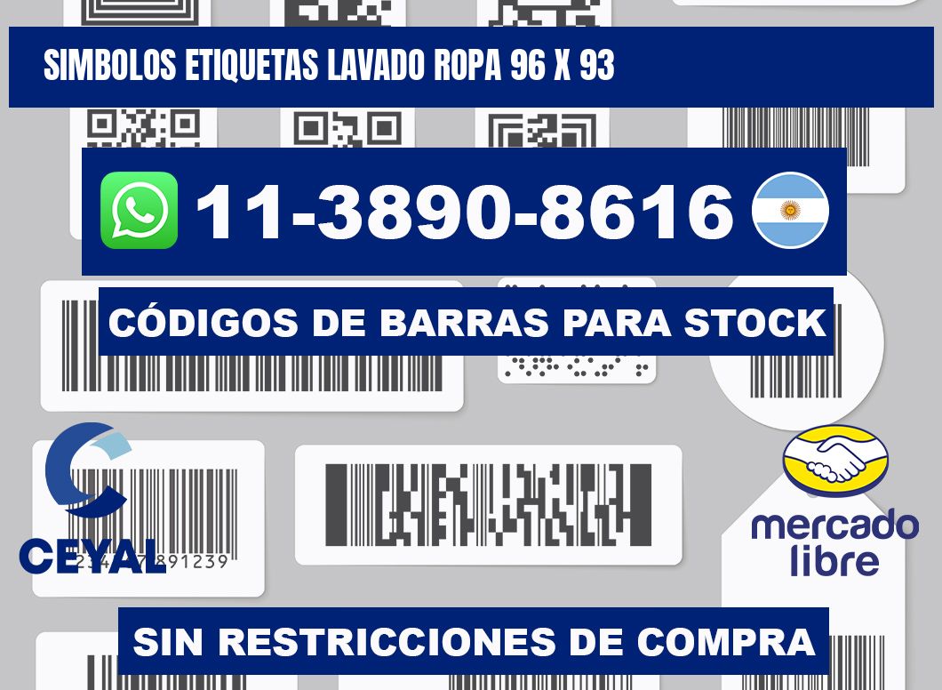 SIMBOLOS ETIQUETAS LAVADO ROPA 96 x 93