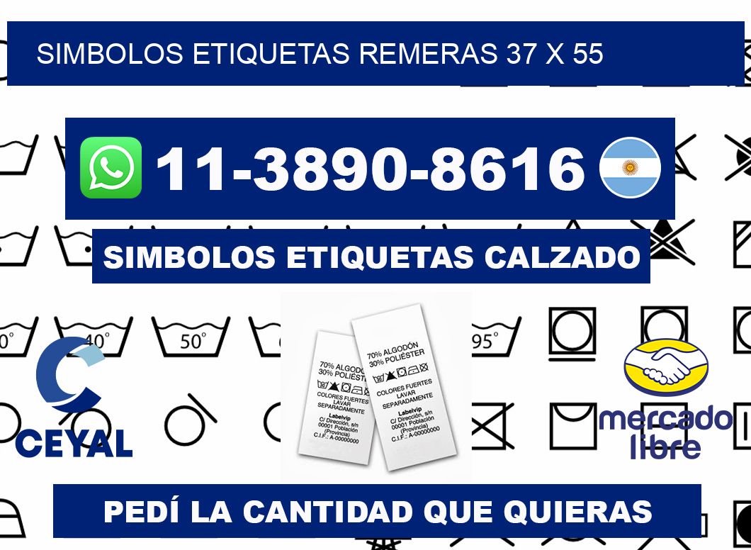SIMBOLOS ETIQUETAS REMERAS 37 x 55