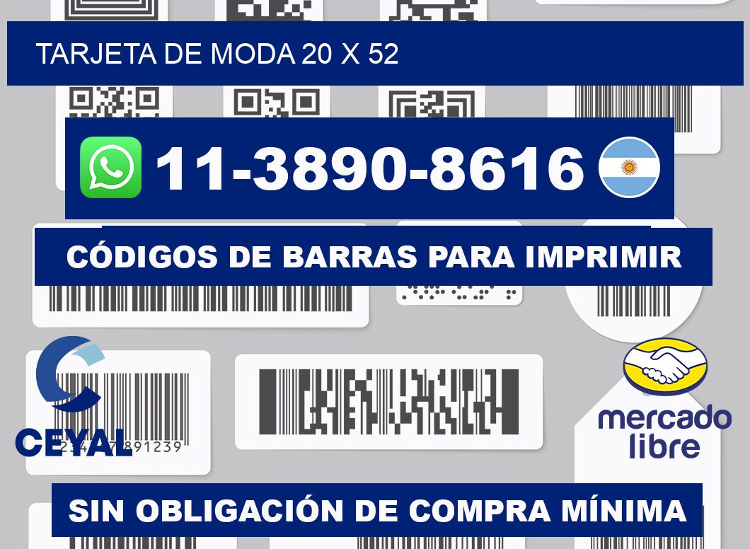 Tarjeta de moda 20 x 52