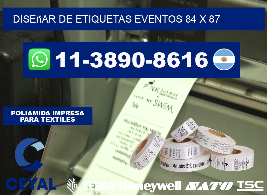 diseñar de etiquetas eventos 84 x 87