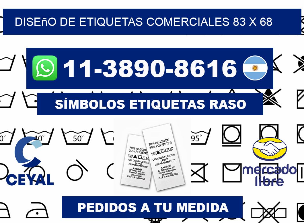 diseño de etiquetas comerciales 83 x 68