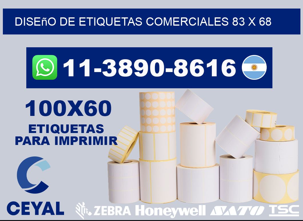 diseño de etiquetas comerciales 83 x 68