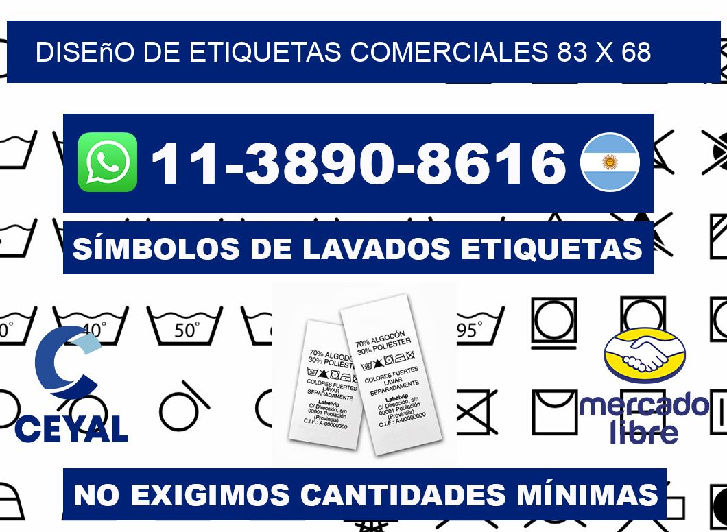 diseño de etiquetas comerciales 83 x 68