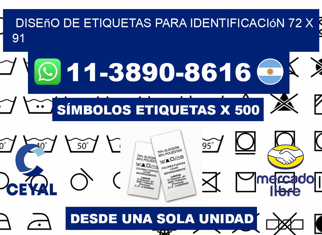 diseño de etiquetas para identificación 72 x 91