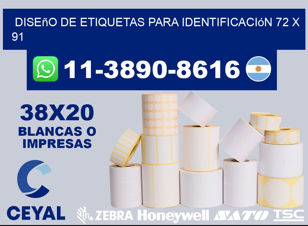 diseño de etiquetas para identificación 72 x 91