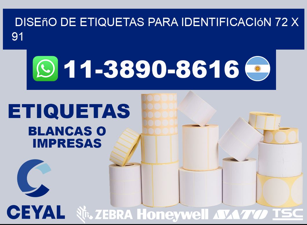 diseño de etiquetas para identificación 72 x 91