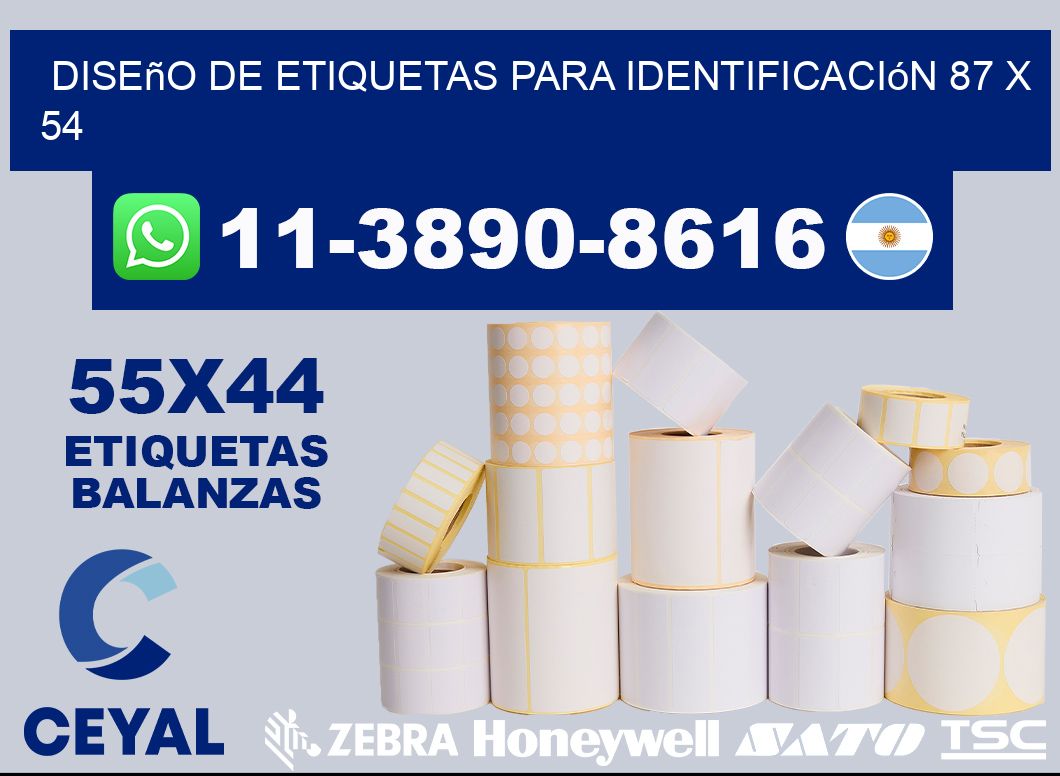diseño de etiquetas para identificación 87 x 54