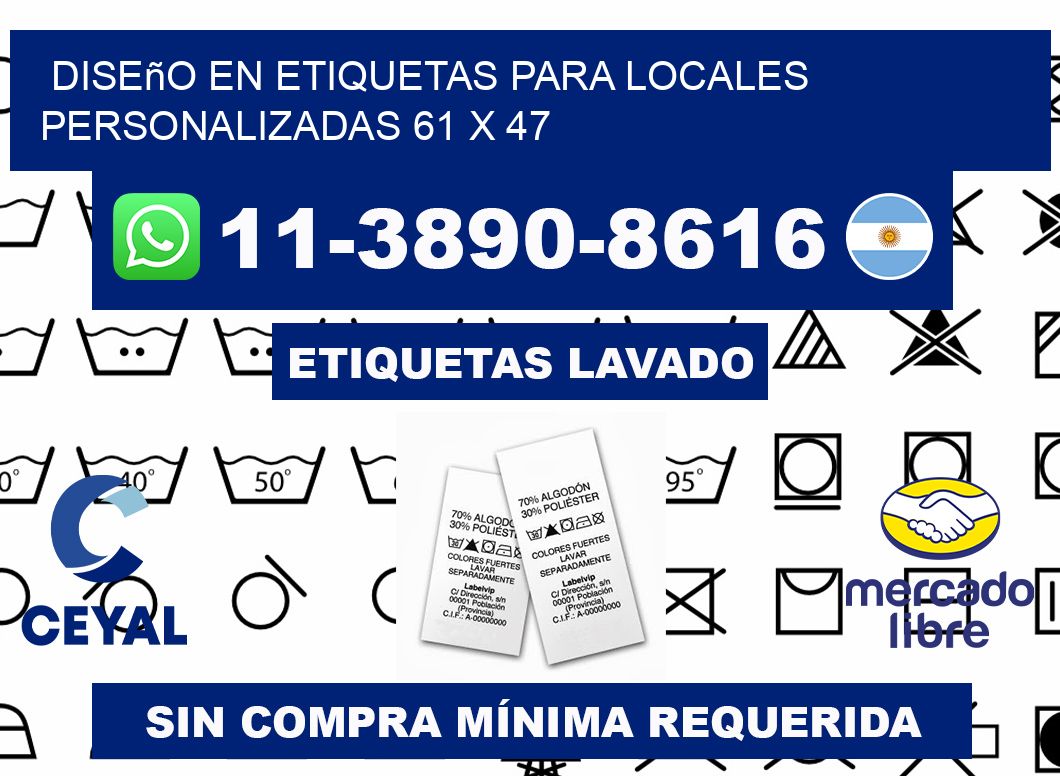 diseño en etiquetas para locales personalizadas 61 x 47