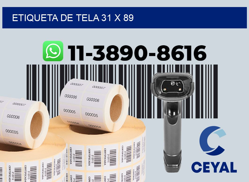etiqueta de tela 31 x 89