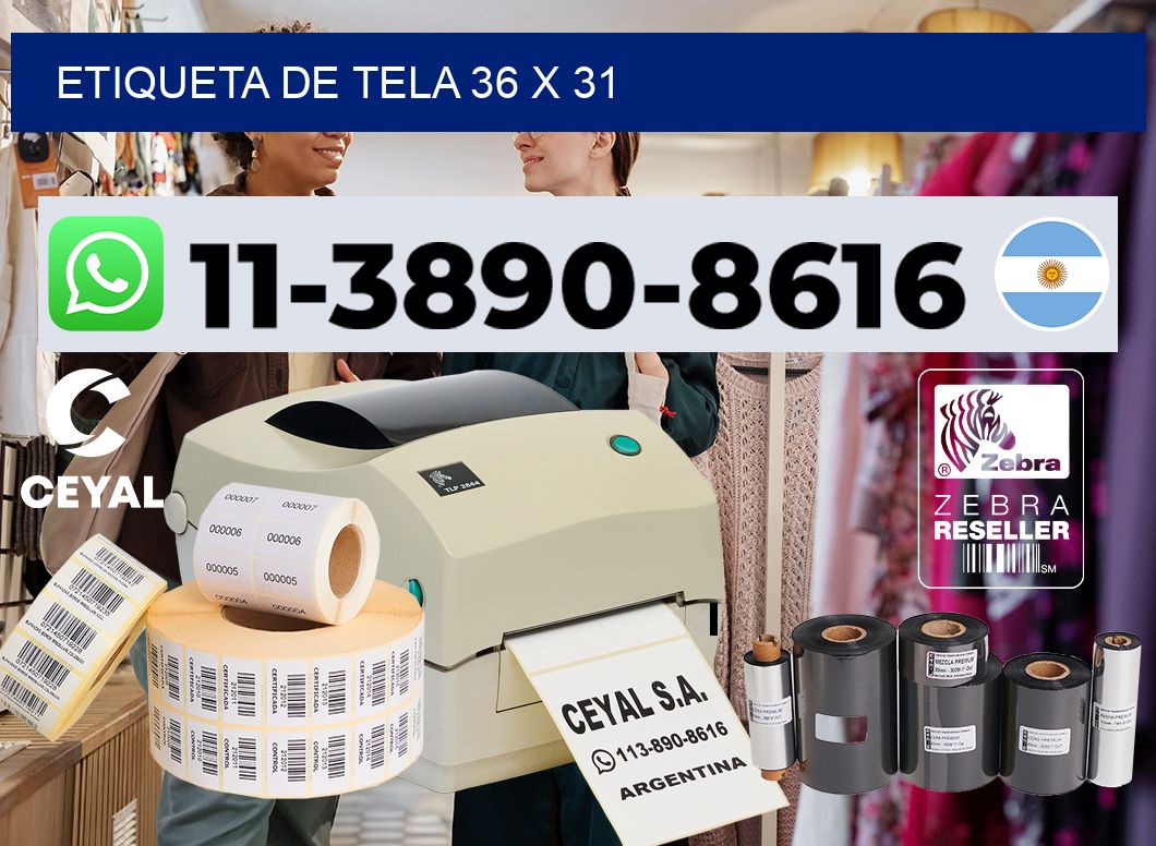 etiqueta de tela 36 x 31