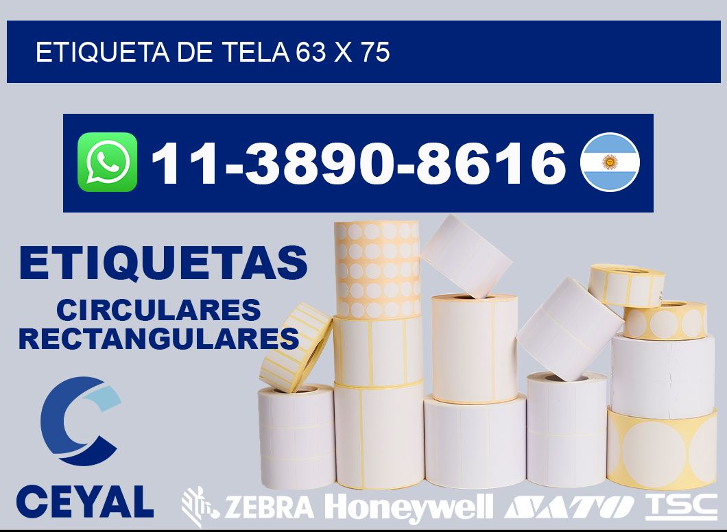 etiqueta de tela 63 x 75