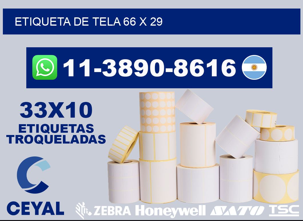 etiqueta de tela 66 x 29