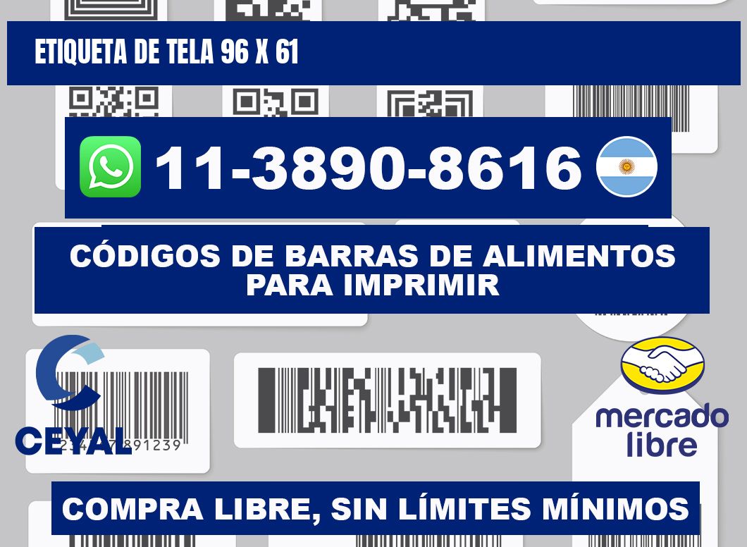 etiqueta de tela 96 x 61
