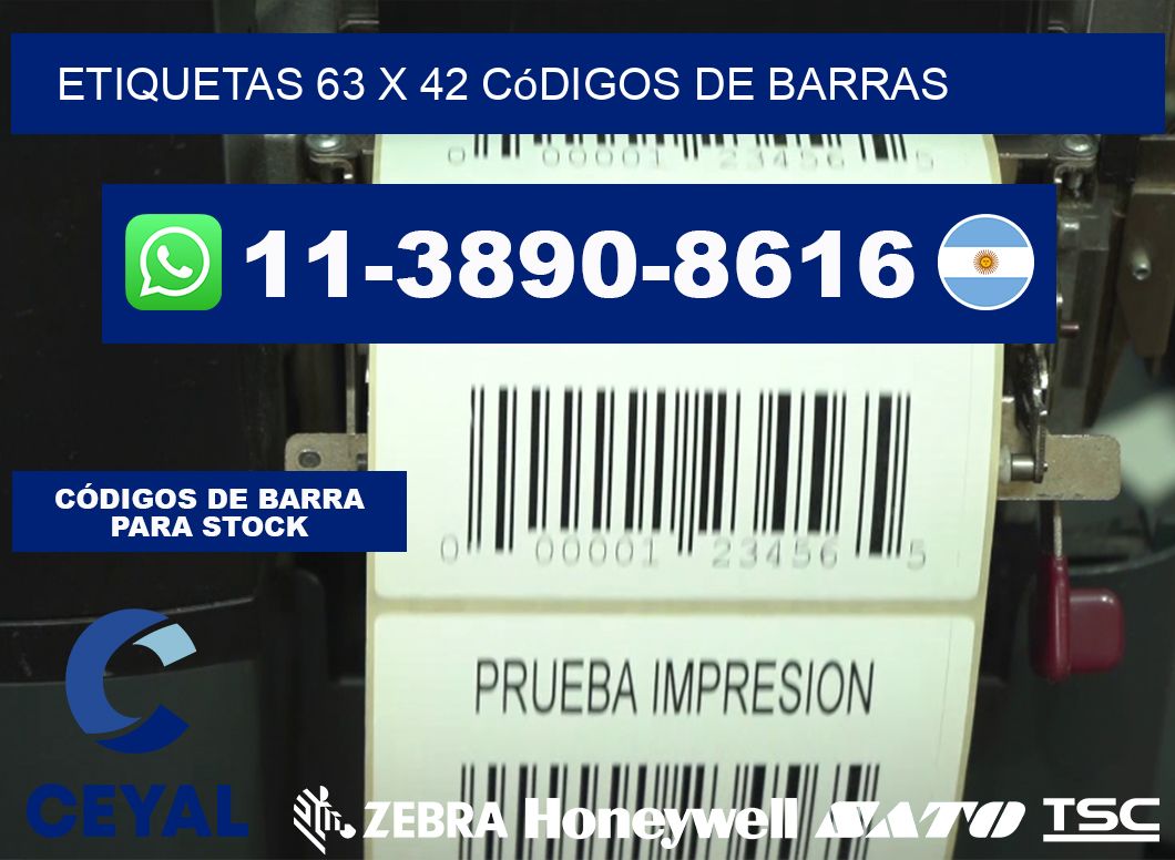 etiquetas 63 x 42 códigos de barras