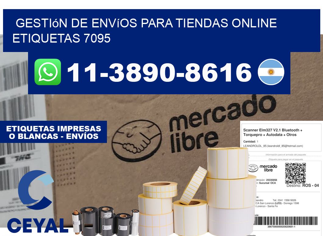 Gestión de envíos para tiendas online  etiquetas 7095
