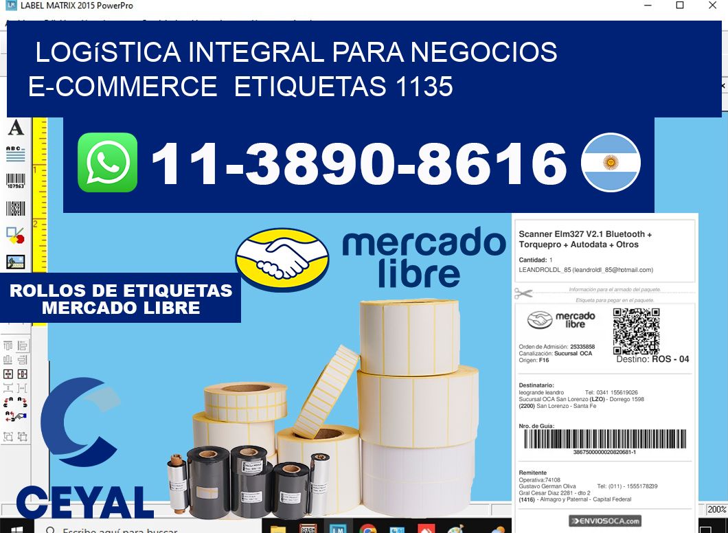 Logística integral para negocios e-commerce etiquetas 1135