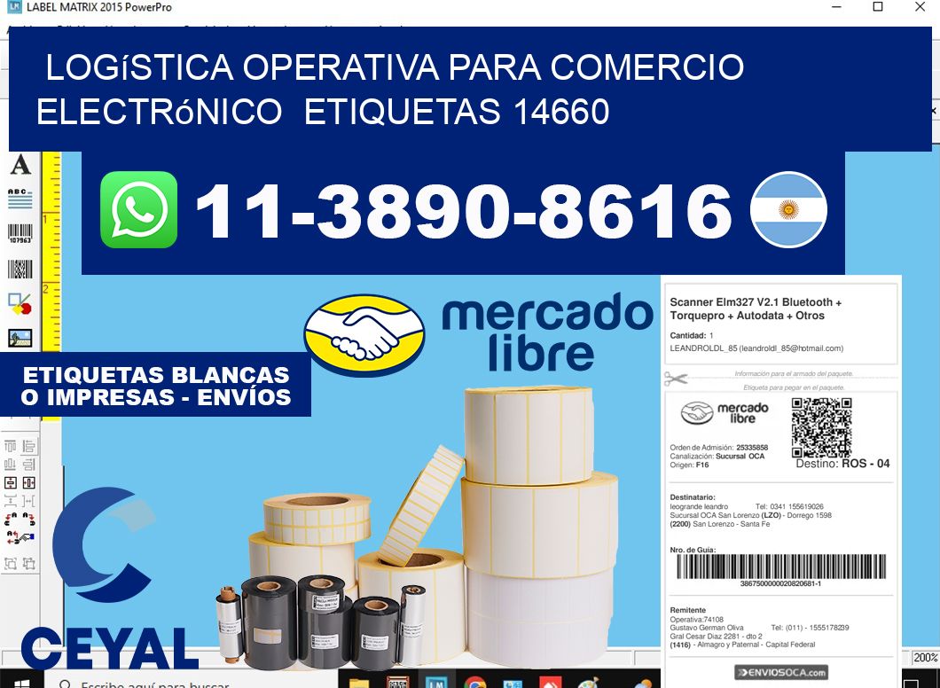 Logística operativa para comercio electrónico  etiquetas 14660