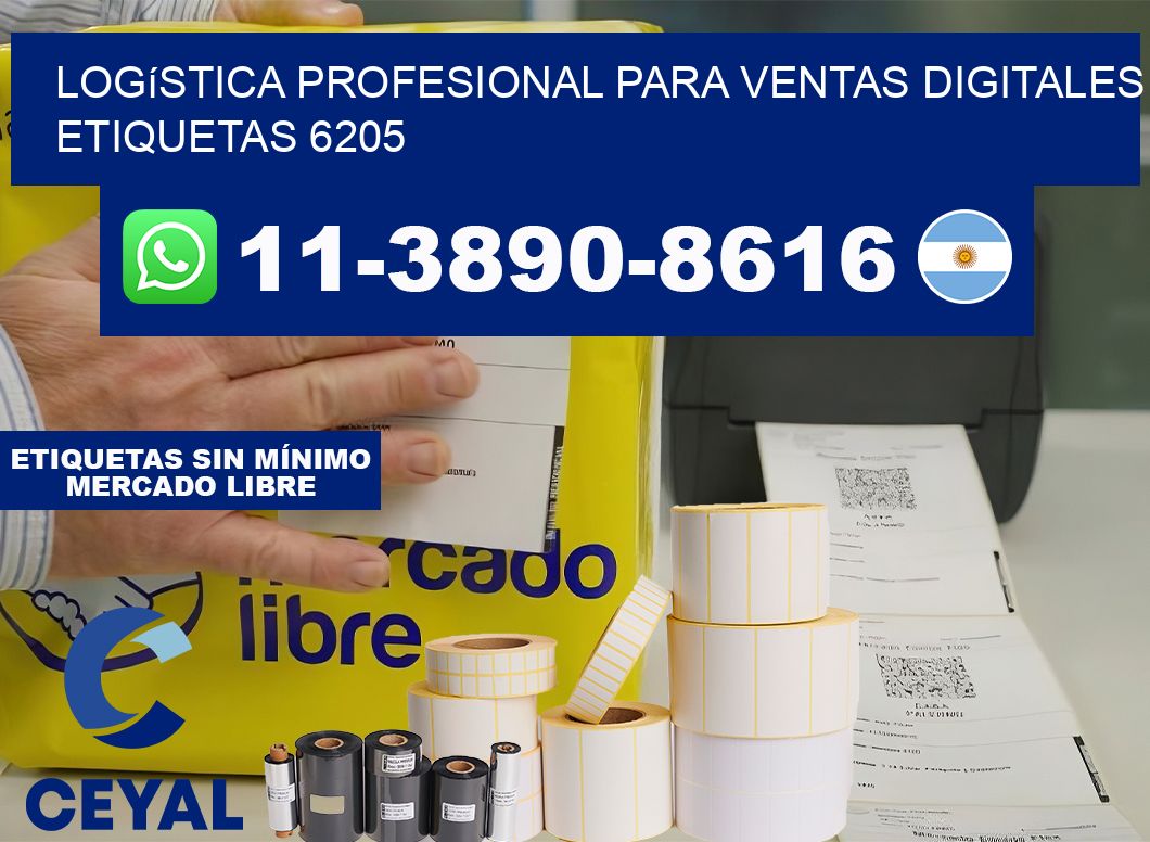 Logística profesional para ventas digitales  etiquetas 6205