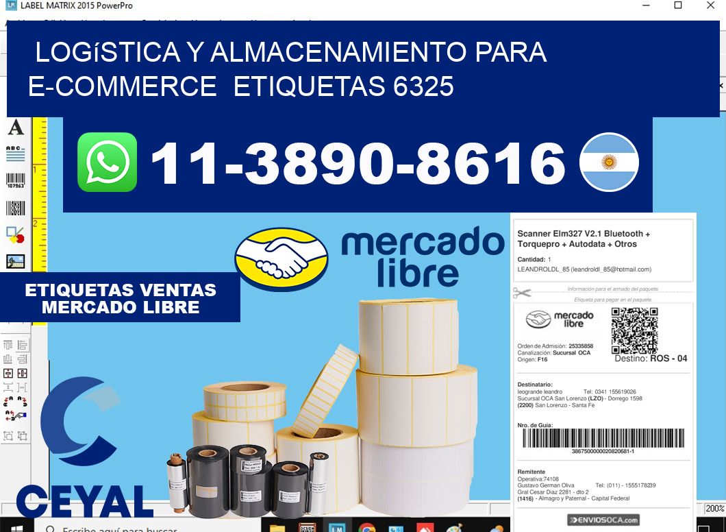 Logística y almacenamiento para e-commerce  etiquetas 6325