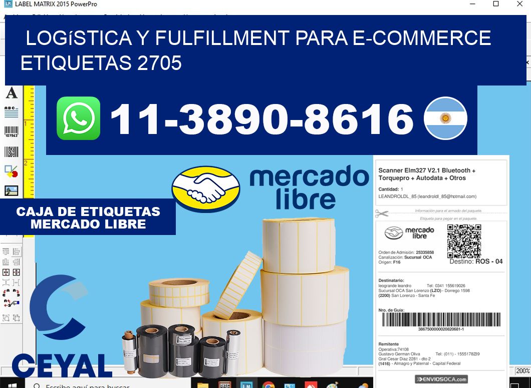 Logística y fulfillment para e-commerce  etiquetas 2705