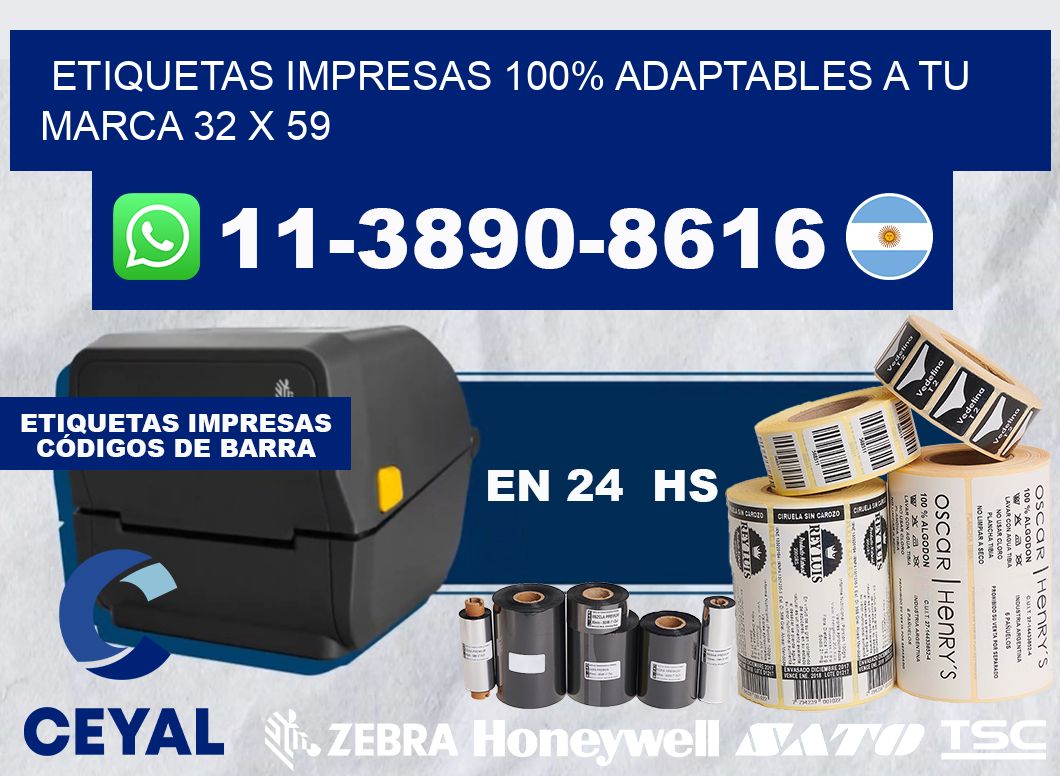 etiquetas impresas 100% adaptables a tu marca 32 x 59