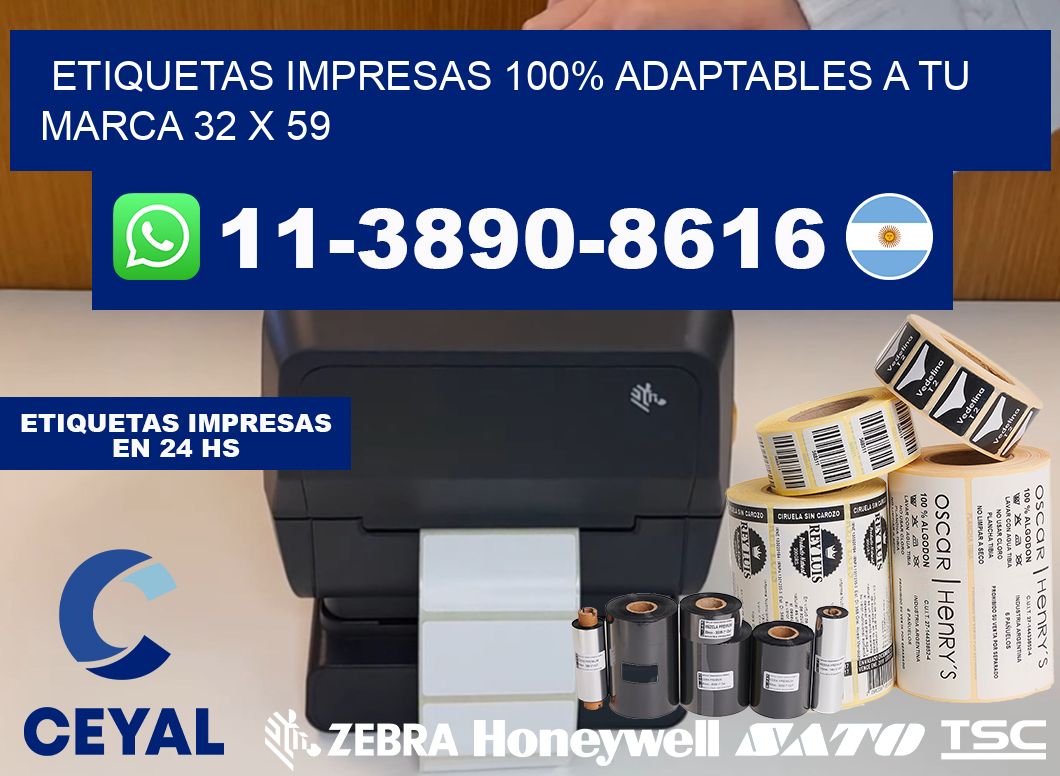 etiquetas impresas 100% adaptables a tu marca 32 x 59
