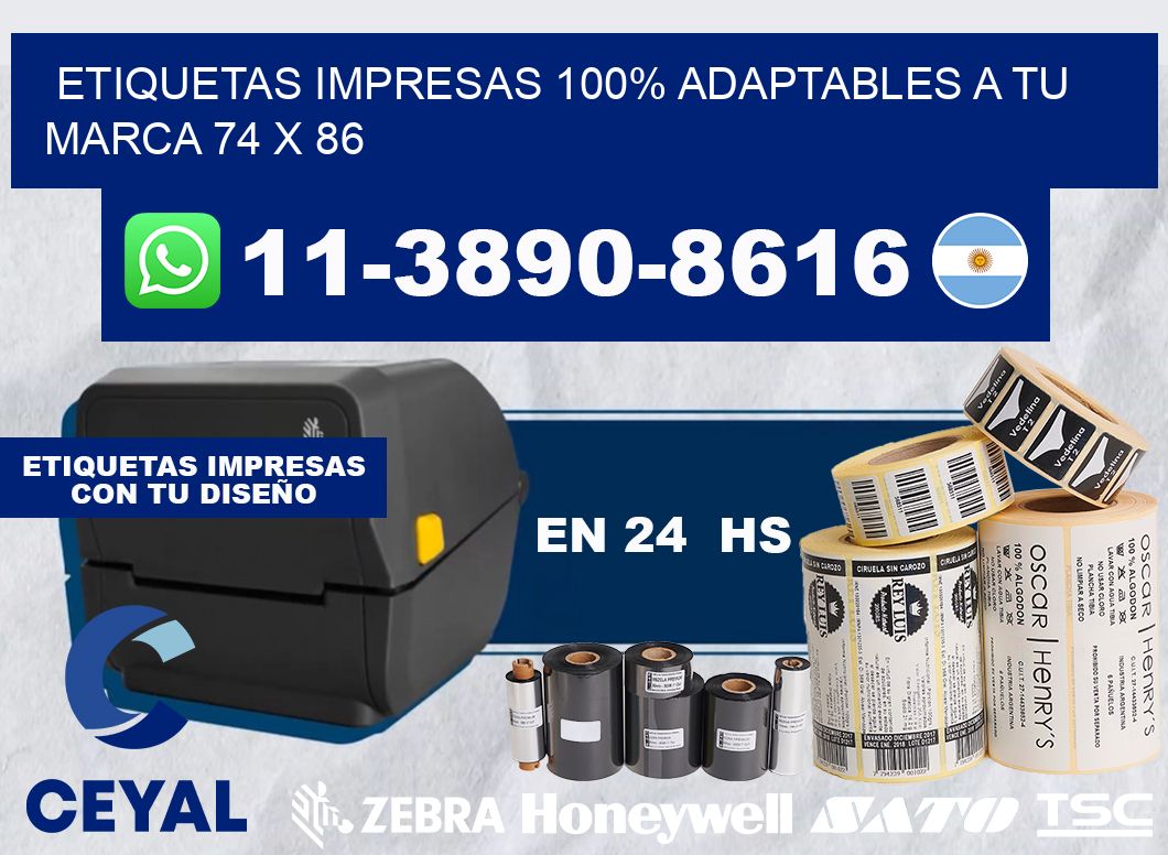 etiquetas impresas 100% adaptables a tu marca 74 x 86