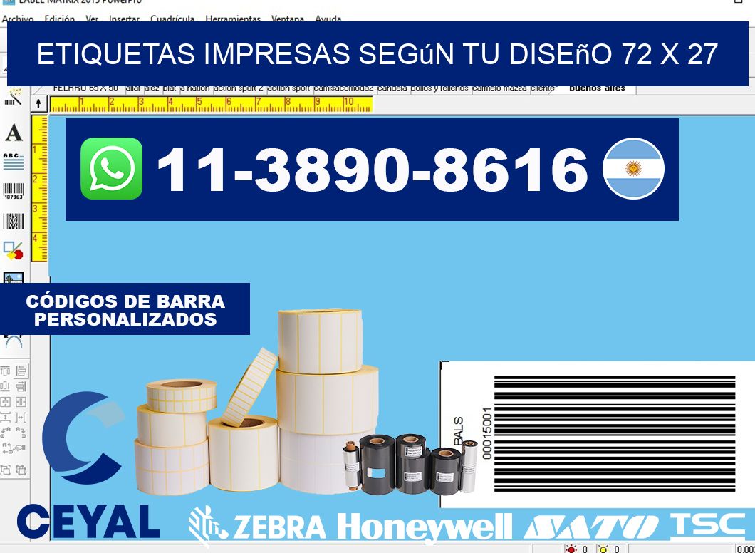 etiquetas impresas según tu diseño 72 x 27