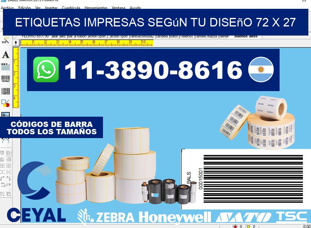 etiquetas impresas según tu diseño 72 x 27