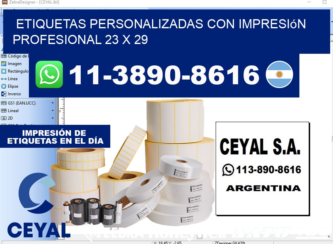 etiquetas personalizadas con impresión profesional 23 x 29