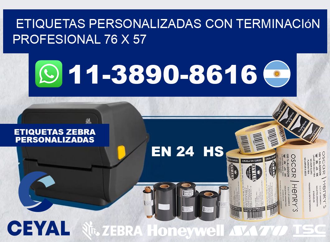 etiquetas personalizadas con terminación profesional 76 x 57