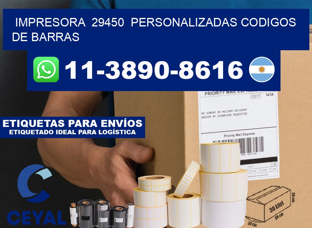impresora 29450 personalizadas codigos de barras