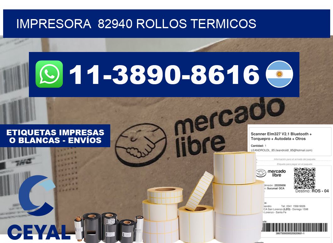 impresora 82940 rollos termicos