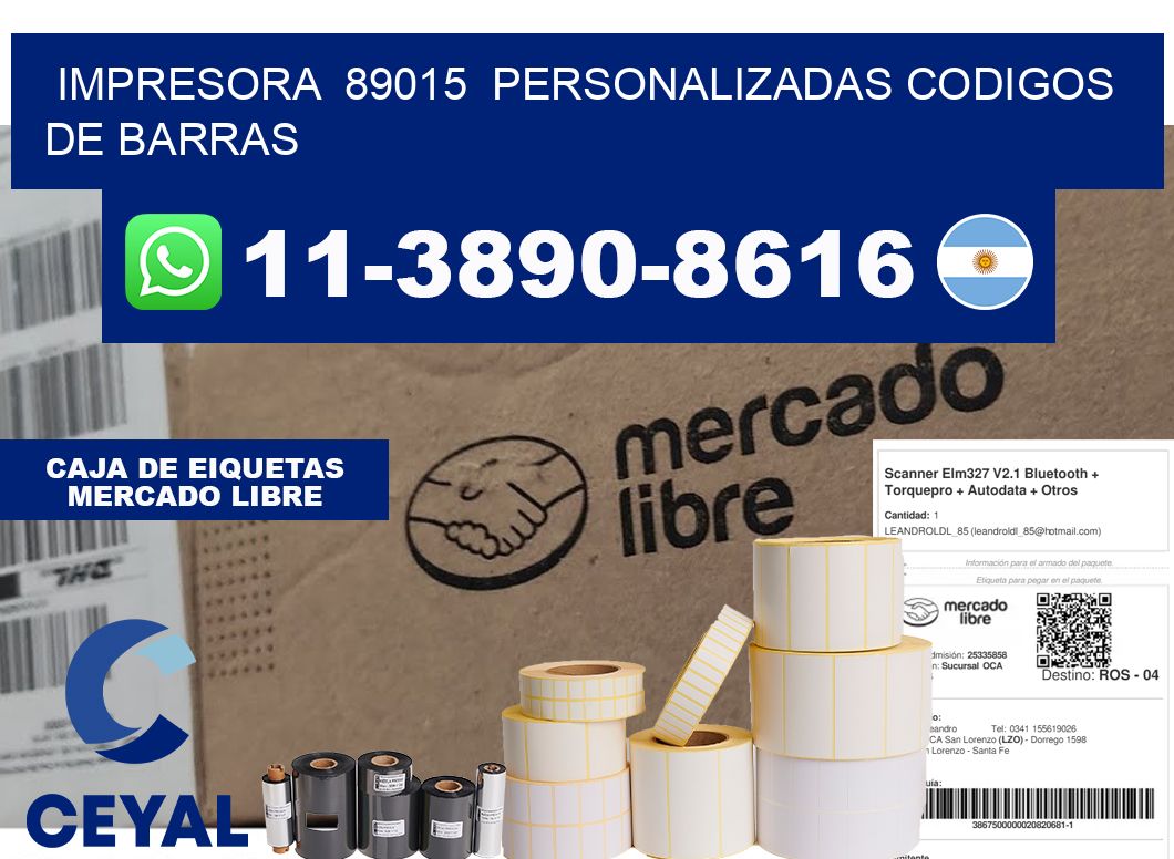 impresora  89015  personalizadas codigos de barras