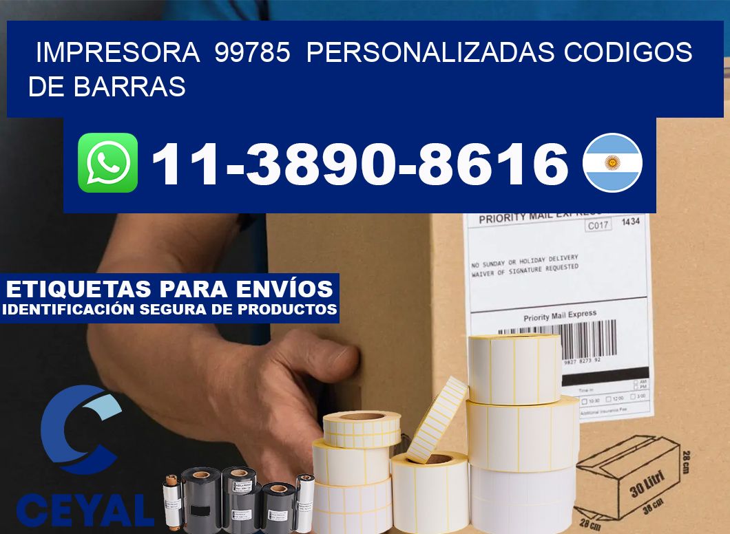 impresora  99785  personalizadas codigos de barras