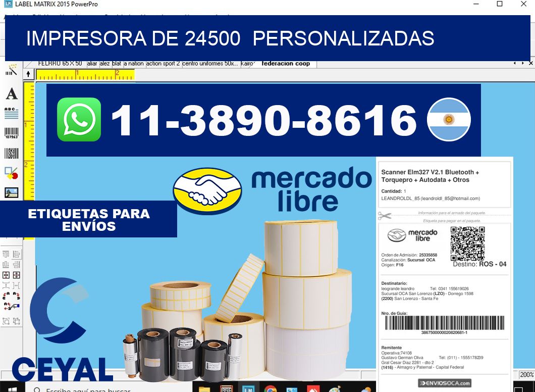 impresora de 24500  personalizadas