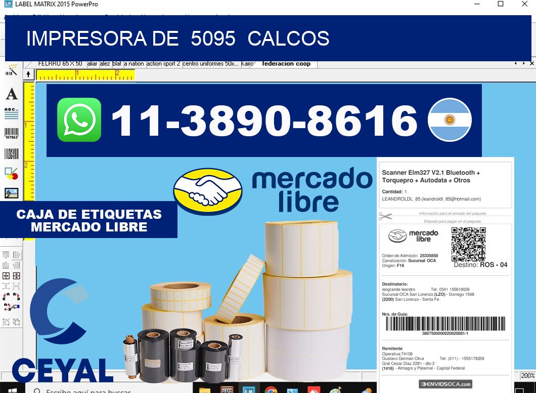 impresora de  5095  calcos