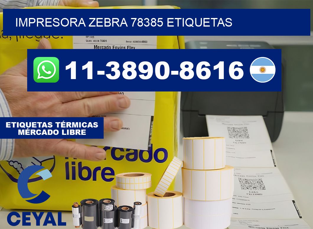 impresora zebra 78385 etiquetas