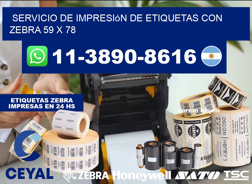 servicio de impresión de etiquetas con Zebra 59 x 78