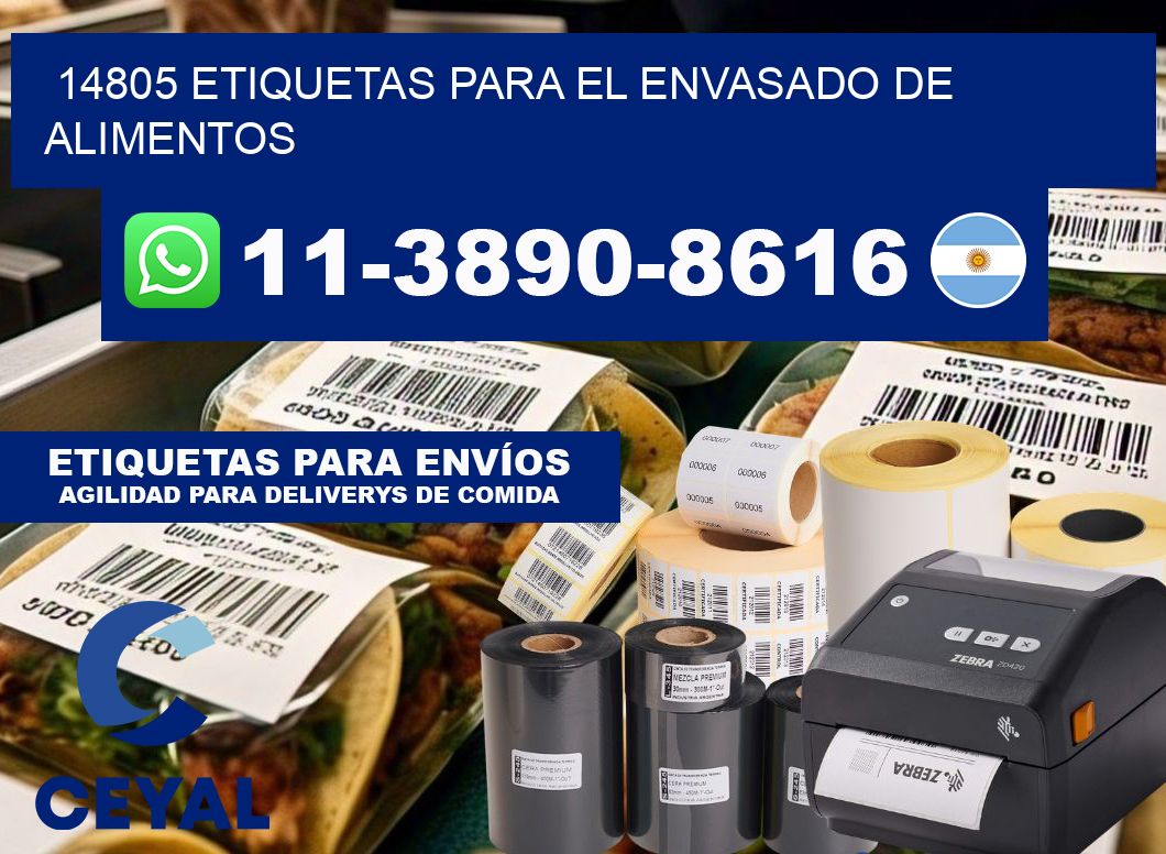 14805 etiquetas para el envasado de alimentos