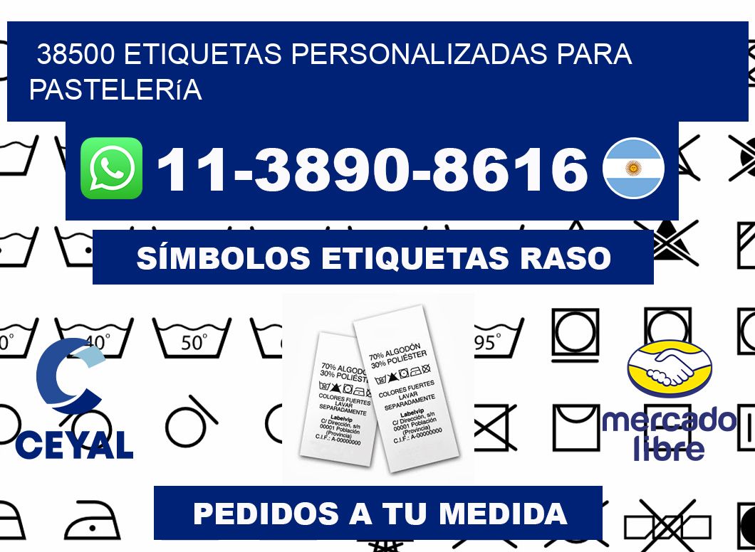 38500 etiquetas personalizadas para pastelería