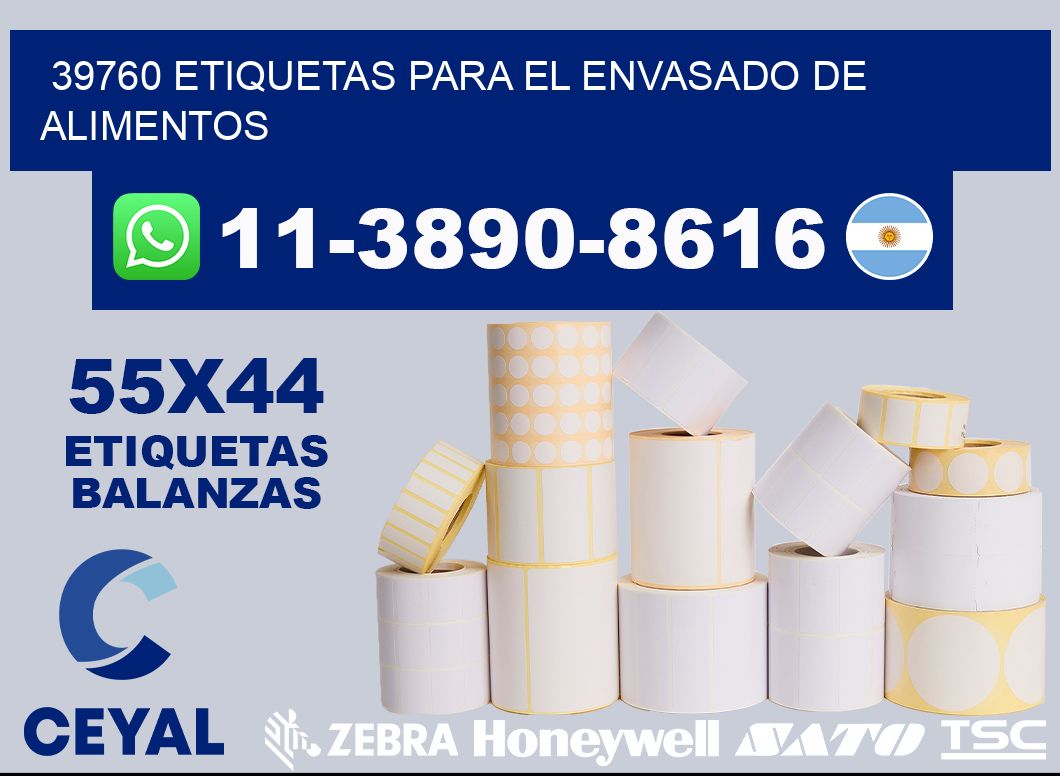 39760 etiquetas para el envasado de alimentos