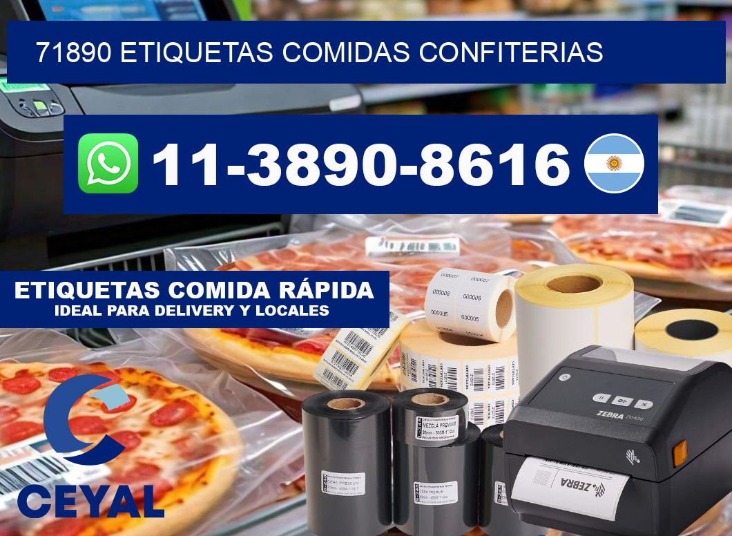 71890 etiquetas comidas confiterias